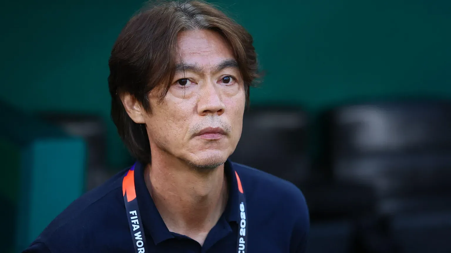 Reuters South Korea coach Hong Myung-bo before the match with South Africa