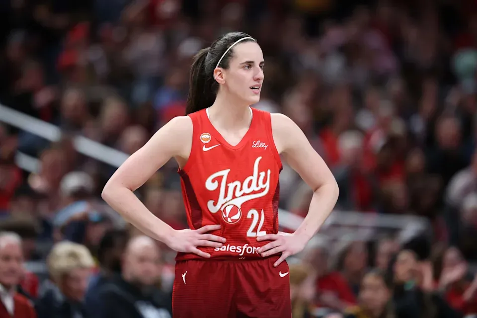 INDIANAPOLIS, INDIANA - MAY 15: Caitlin Clark #22 of the Indiana Fever against the Washington Mystics at Gainbridge Fieldhouse on May 15, 2026 in Indianapolis, Indiana. NOTE TO USER: User expressly acknowledges and agrees that, by downloading and or using this photograph, User is consenting to the terms and conditions of the Getty Images License (Photo by Andy Lyons/Getty Images)