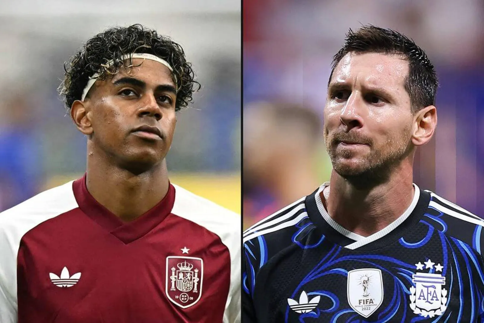 Lamine Yamal and Lionel Messi