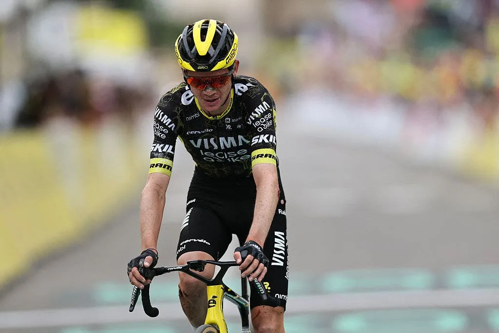 Kuss suffered his second Tour de France near-miss in two days on Alpe d'Huez.
