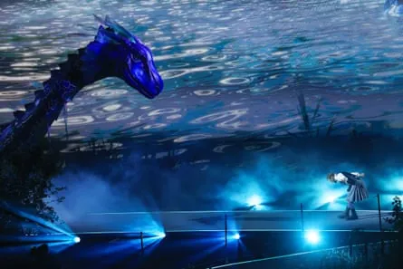 A mechanical Loch Ness monster roaring out the first few bars of Sweet Flower of Scotland